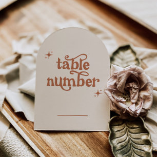 Numéros de table Mariage Arch