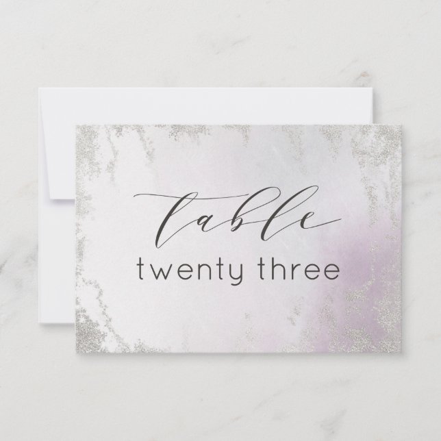 Numéros de table Ombre Lavender Purple Silver Mari (Devant)