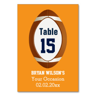 Numéros de table personnalisés Sports Party footba