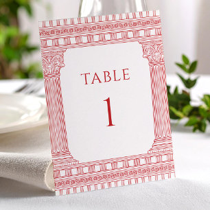 Numéros de table pour fête de déesses
