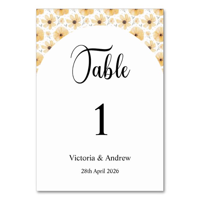 Numéros de table pour mariage (Par défaut)