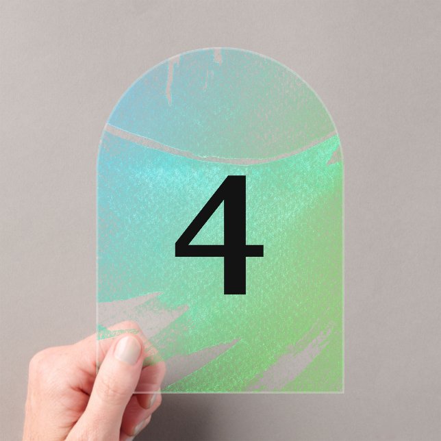 Numéros de table translucides élégants (In situ (ordinateur de poche))