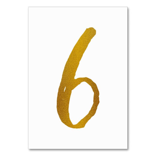 Numéros de table - Typographie de script brosse dé (Par défaut)