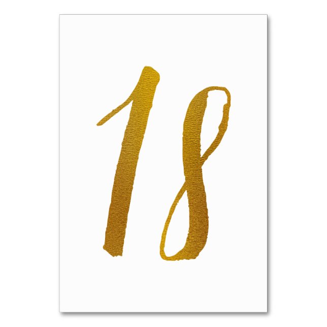 Numéros de table - Typographie de script brosse dé (Par défaut)
