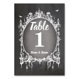 Numéros de tableau Cartes d'Halloween Mariages