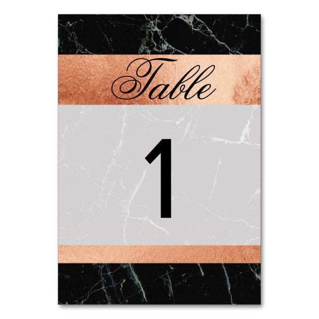 Numéros de tableau Cartes d'or Mariage en marbre n (Par défaut)