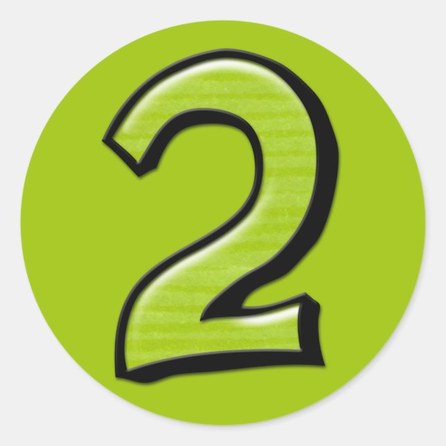 Numéros stupides 2 Sticker vert (Devant)