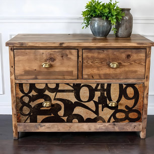 Numéros vintages Poster ou découpage papier