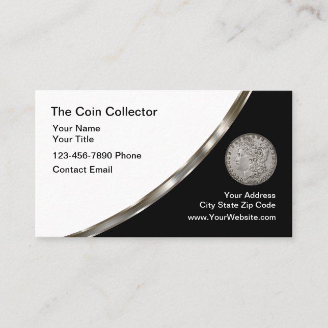 Numismatisch seltene Coin Dealer Visitenkarte (Vorderseite)