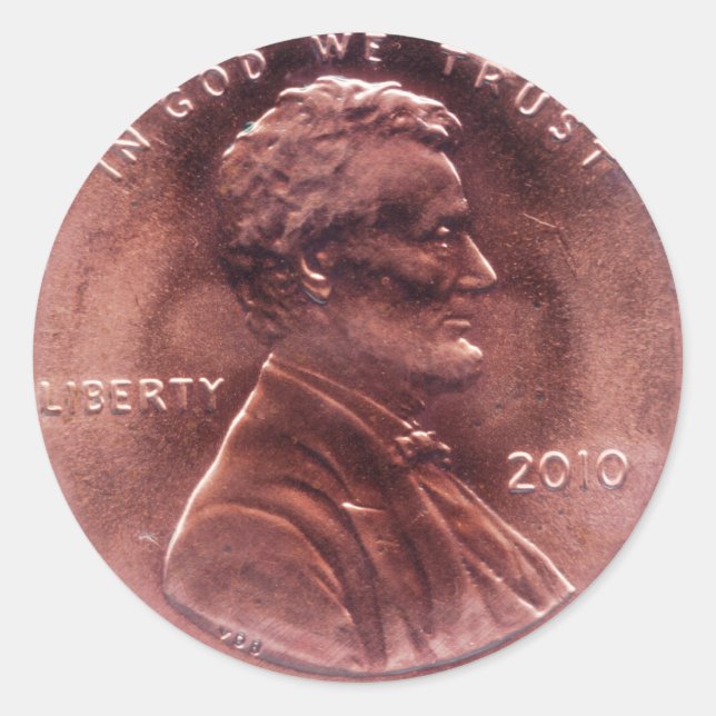 Numismatisches Geschenk Runder Aufkleber (Vorderseite)