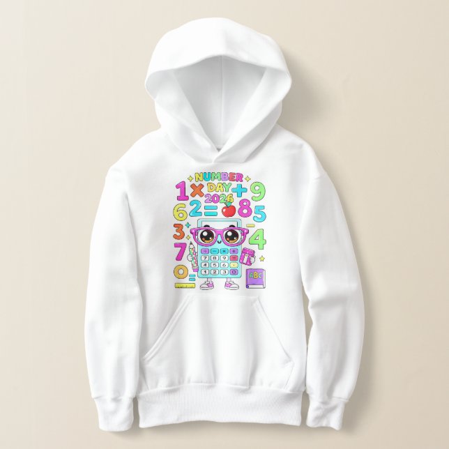 Nummentag 2026 Süßer Taschenrechner Mathe Hoodie (Ablage )