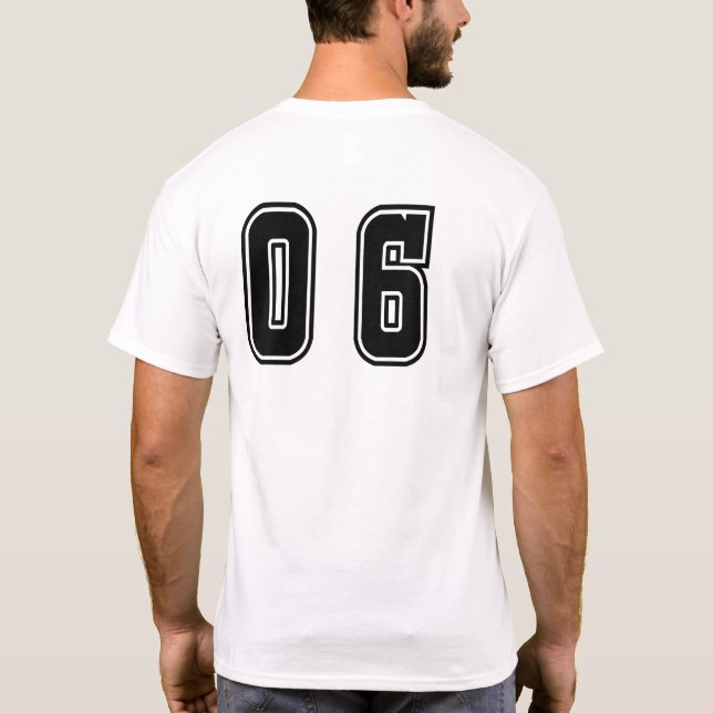 Nummer 06 Nummer sechs T-Shirt (Rückseite)