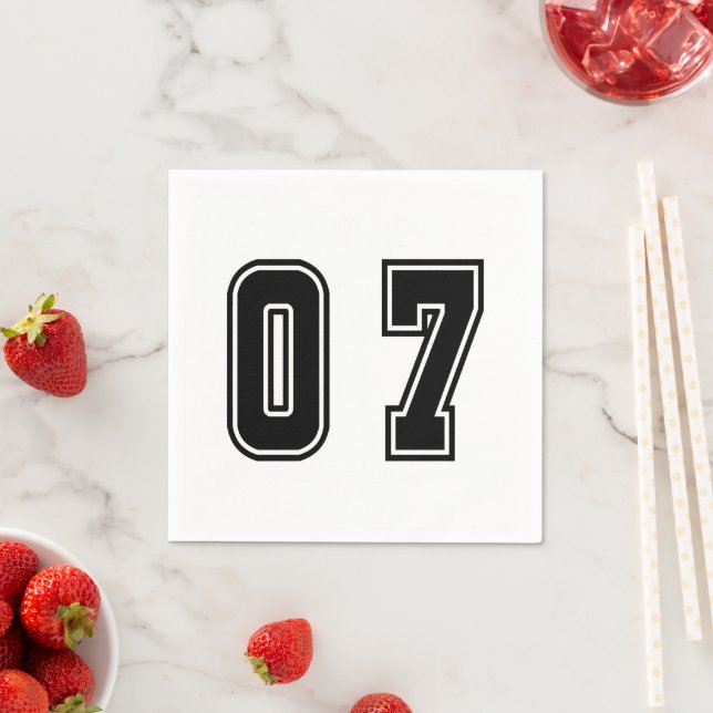 Nummer 07 serviette (Beispiel)