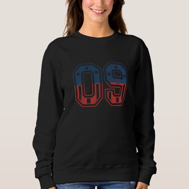 Nummer 09 USA Sweatshirt (Vorderseite)