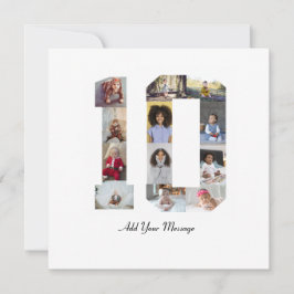 Nummer 10 FotoCollage Feiertagskarte