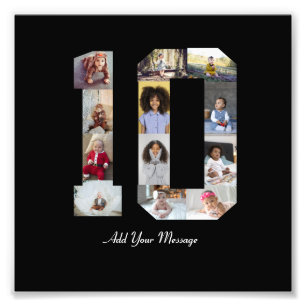 Nummer 10 Fotocollage Fotodruck