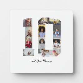 Nummer 10 FotoCollage Fotoplatte