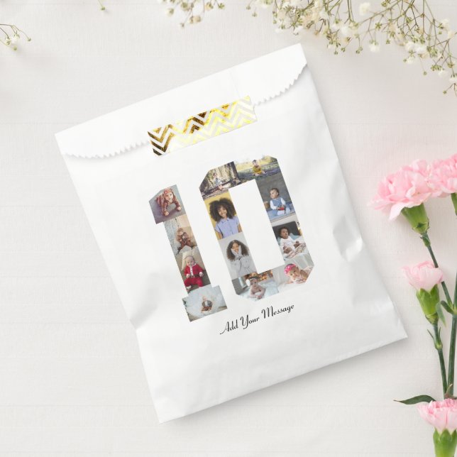 Nummer 10 FotoCollage Geschenktütchen (Versiegelt)