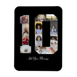Nummer 10 FotoCollage Magnet