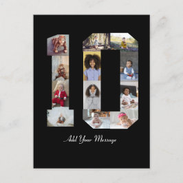 Nummer 10 FotoCollage Postkarte