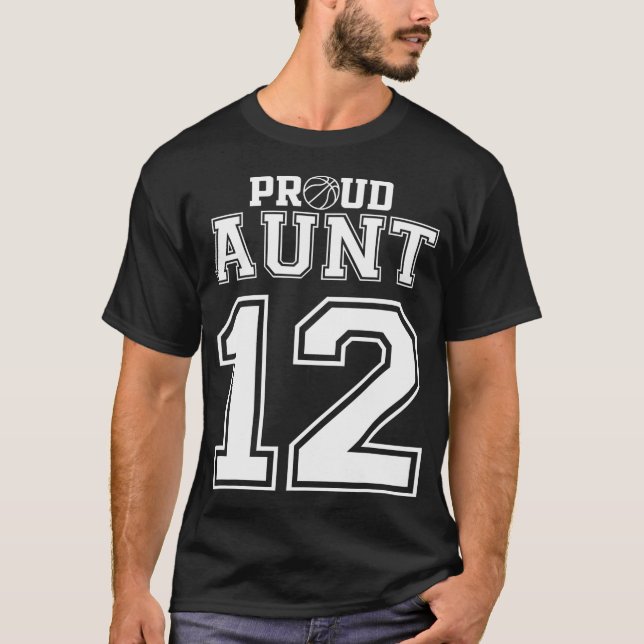 Nummer 12 Benutzerdefinierte Basketballtasche pers T-Shirt (Vorderseite)