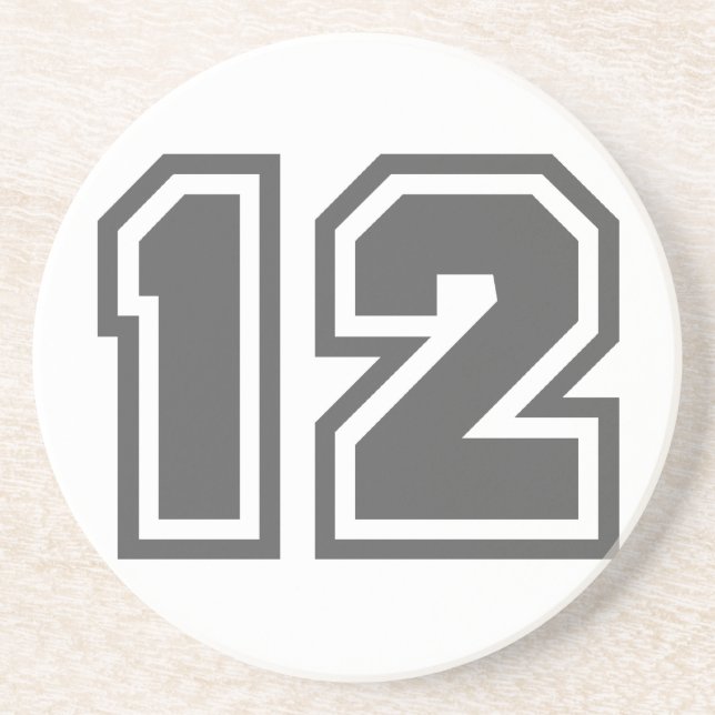Nummer 12 sandstein untersetzer (Vorne)