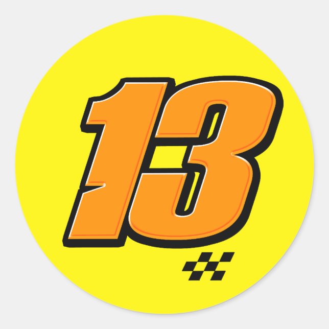 Nummer 13 - Aufkleber (Vorderseite)