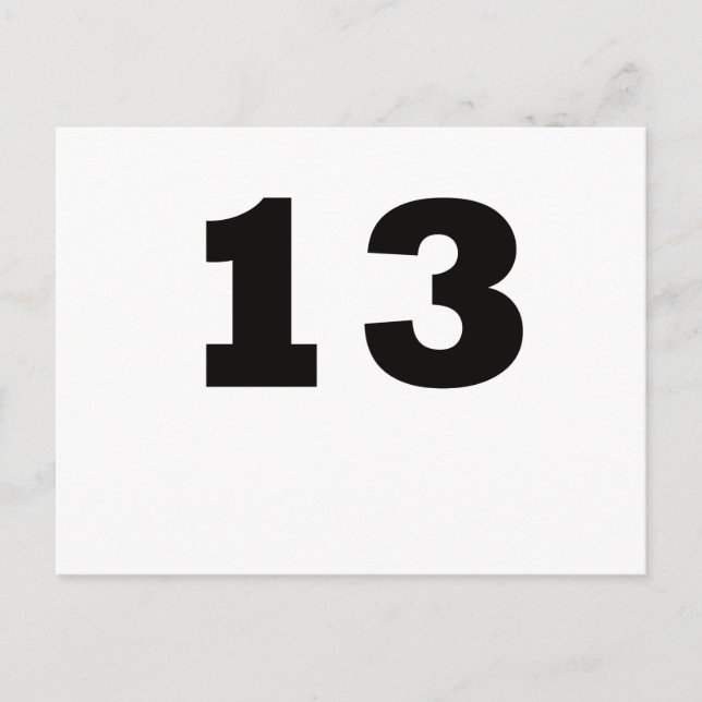 Nummer 13! postkarte (Vorderseite)