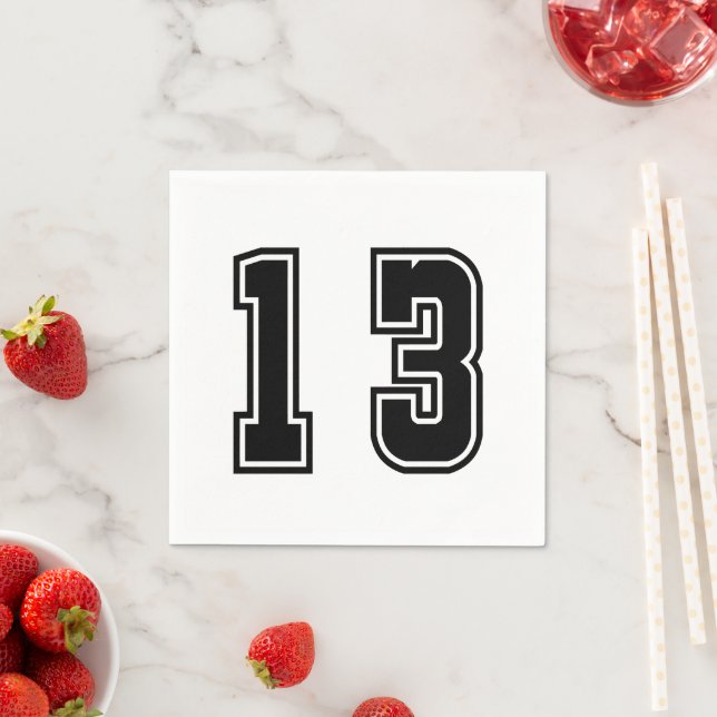 Nummer 13 serviette (Beispiel)