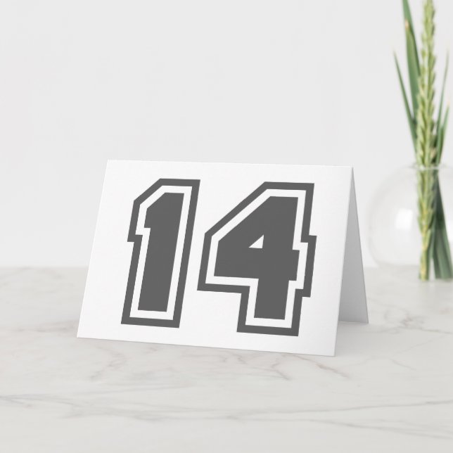 Nummer 14 karte (Vorderseite)