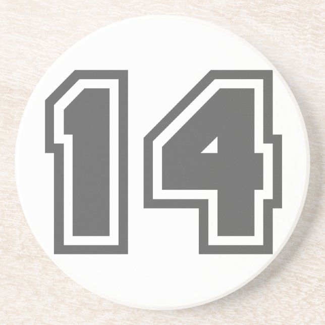 Nummer 14 sandstein untersetzer (Vorne)