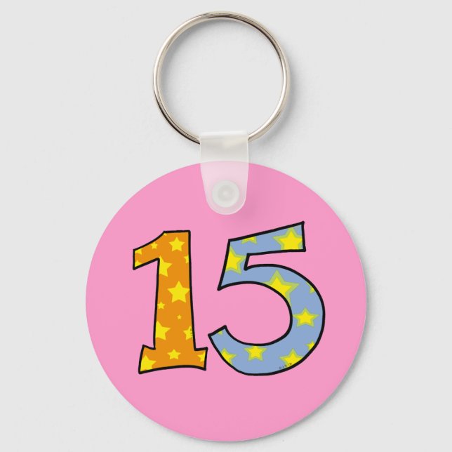 Nummer 15 schlüsselanhänger (Vorderseite)