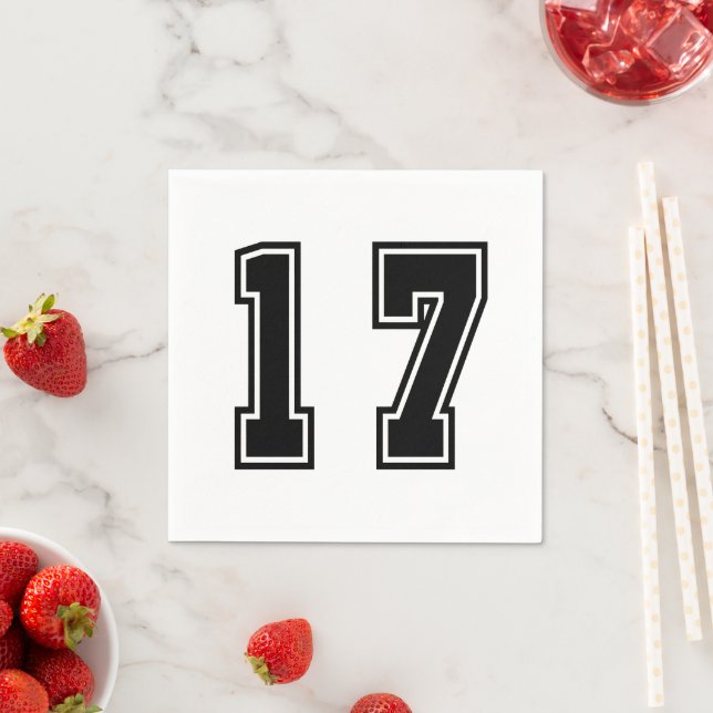 Nummer 17 serviette (Beispiel)