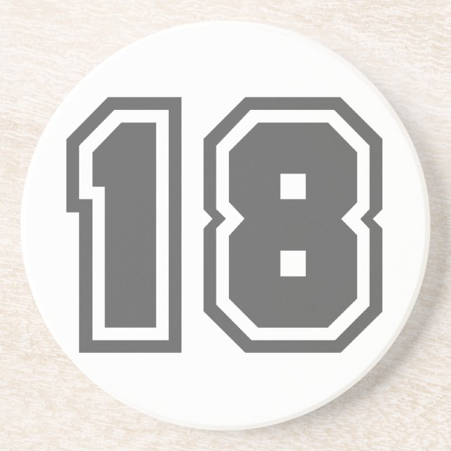 Nummer 18 sandstein untersetzer (Vorne)