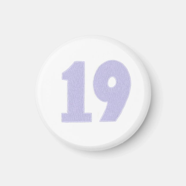 Nummer 19 im Lavendel auf Magneten Magnet (Vorne)