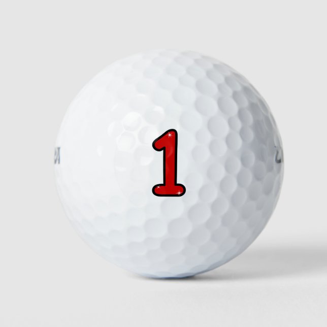 Nummer 1, 1, 1 Jahr, Nummer 1, Nummer 1 Golfball (Vorderseite)