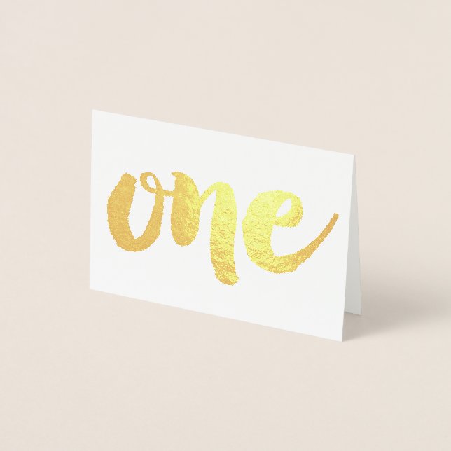 Nummer 1 1. Pinselskripttyp Real Folienkarte (Vorderseite)