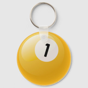 NUMMER 1 BILLIARDS BALL SCHLÜSSELANHÄNGER