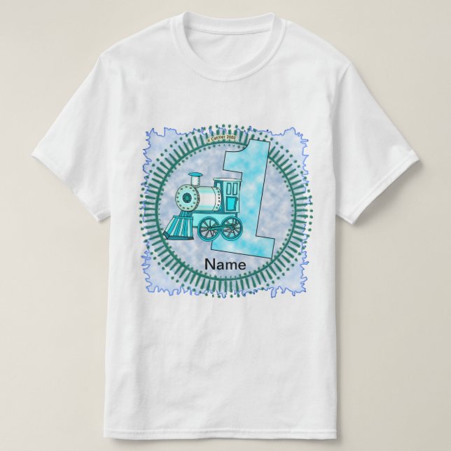 Nummer 1 Blue Train T-Shirt  (Design vorne)