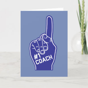 Nummer 1 Coach Foam Finger Karte