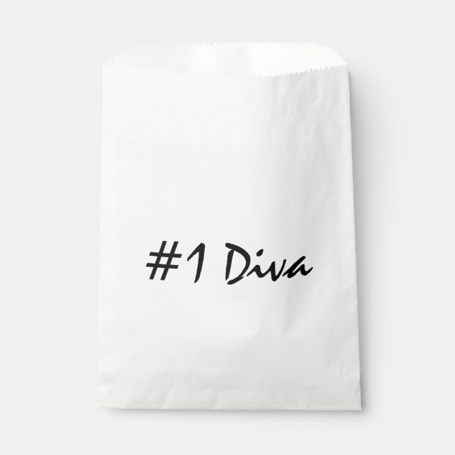 Nummer 1 Diva Geschenktütchen (Vorderseite)