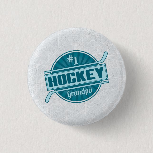 Nummer 1 Hockey-Opa-Taste Button (Vorderseite)