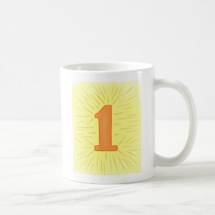 Nummer 1 in Orange und Gelben Tassen