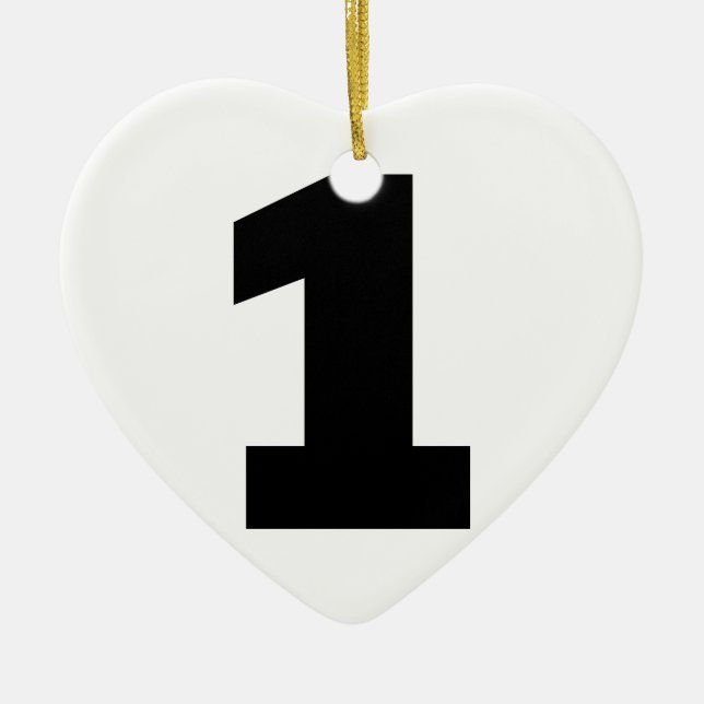 Nummer 1 keramikornament (Vorne)