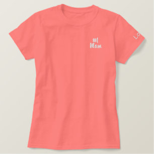 Nummer 1 Mama bestickt Besticktes T-Shirt
