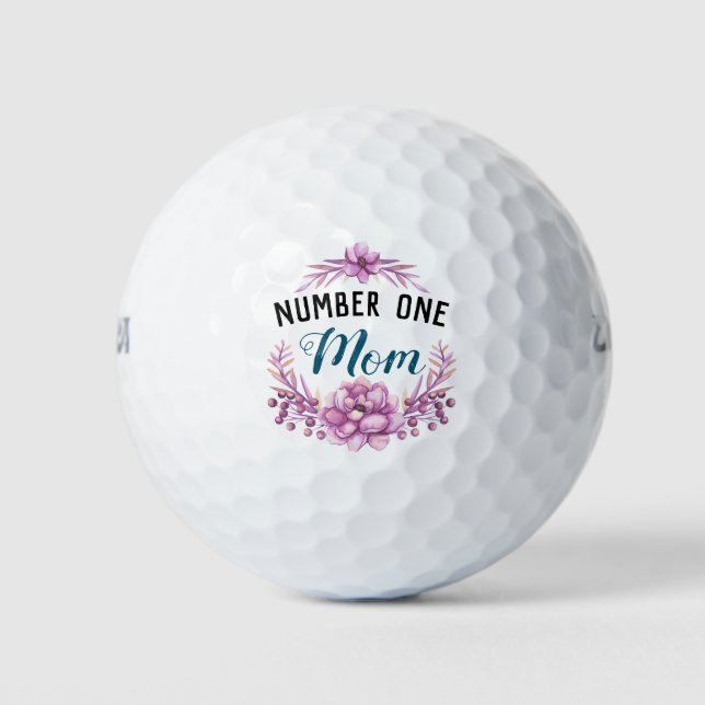 Nummer 1 Mama, Blumenkranz Golfball (Vorderseite)