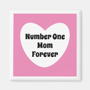 Nummer 1 Mama Niedlich rosa Magnet