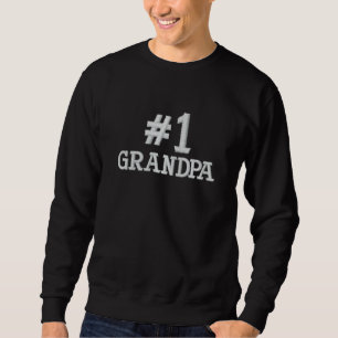 Nummer 1 Nummer 1 Grandpa-Stickerei Besticktes Sweatshirt