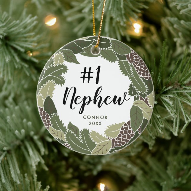 Nummer 1: Personalisiertes Geschenk von Tante Onke Keramik Ornament (Baum)