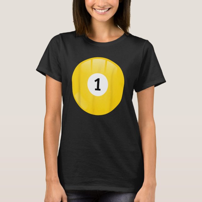 Nummer 1 Pool Ball T-Shirt (Vorderseite)